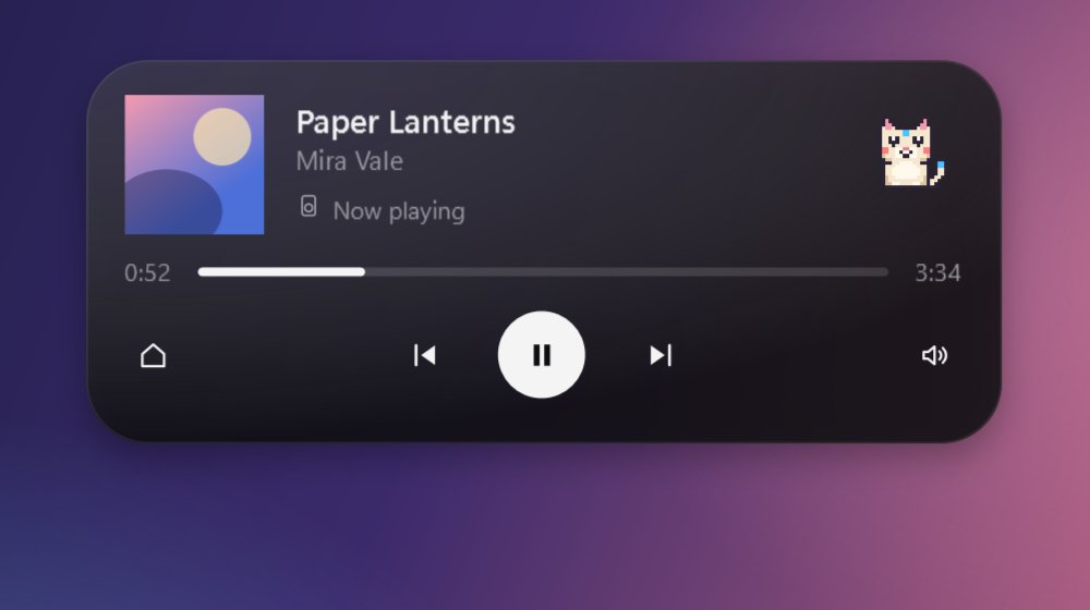 NotchiDex showing the song that is playing